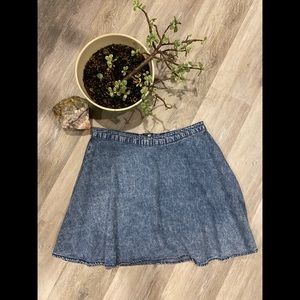 Short Flare Skirt- Forever 21- Blue/Jean- Size M
